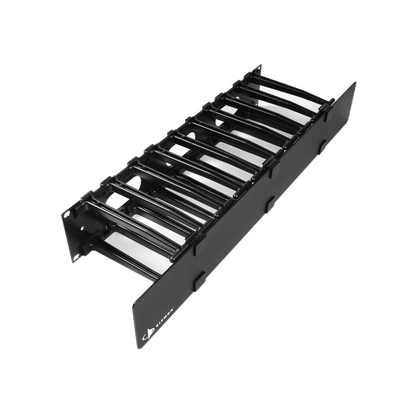 Organizador de Cable Horizontal RouteIT, Sencillo, Para Rack de 19in, 6in de profundidad, 2UR | HCM-6-2U