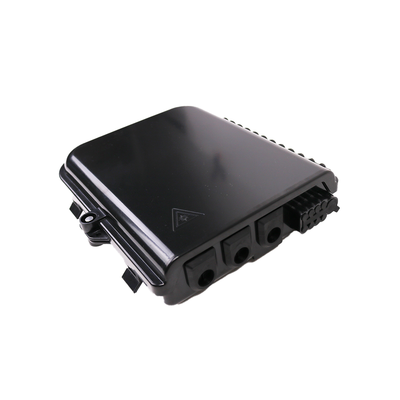 Cierre de Empalme para 24 fusiones de fibra óptica, Interior/Exterior, 3 Entradas para Cable Ø 6-12mm, con 8 acopladores SC/APC y splitter 1x8 SC/APC Incluido, IP65 | LP-FAT08-3