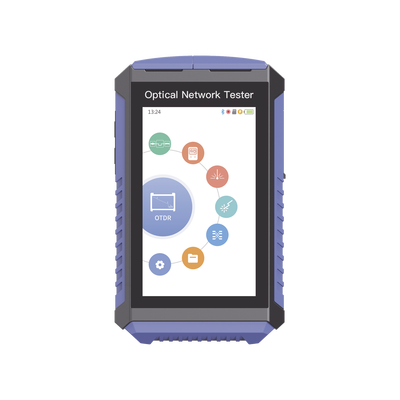 Mini OTDR Touch para Pruebas en Enlaces Fibra Óptica Activos (Prueba de Fibra Viva) / Longitud de Onda en 1625nm / Integra Función OPM / Integra Función VFL 5mW / Mapeo de Cables RJ45 / Recargable / Distancia de Prueba hasta 100 Kilómetros (328084 pie | LP-M-OTDR-LF