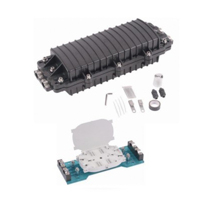 Caja de Distribución de Fibra Óptica Horizontal, Hasta 96 Empalmes, Exterior IP68, 2 Puertos de Entrada y Salida | LP-SCH96-2