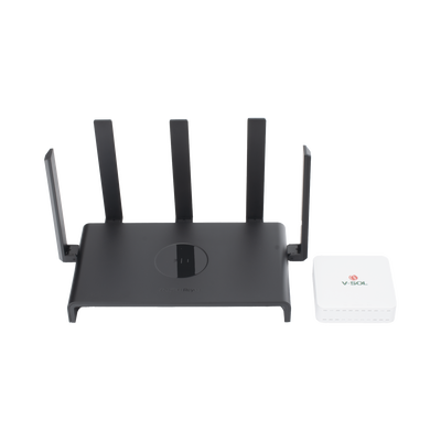 Kit 3 ONU Bridge V-Sol, Dual GPON/EPON con Router Home Mesh Ideal para distribuciones WISP de mayor cobertura Wi-Fi en Hogares y Oficinas | KIT3-VPON-MESH
