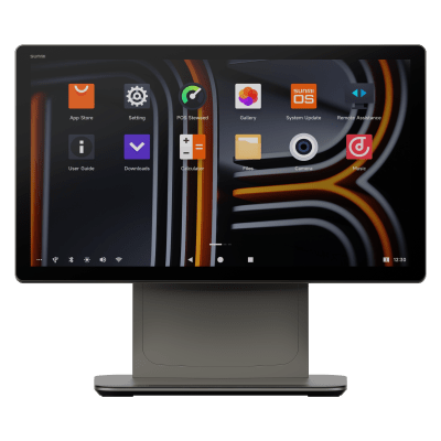 Terminal de Escritorio Inteligente / Pantalla FHD de 15.6" / Qualcomm Hexa-core / 4 GB RAM + 64 GB ROM / Sistema Operativo SUNMI 4.0 / Touch ID / Puertos múltiples / Servicios móviles de Google | D3PRO