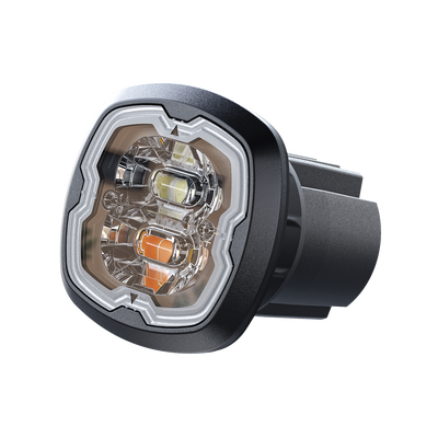 Estrobo Oculto, 6 LED, rojo/azul, SAE Clase I, Empotrable, lente transparente | SPF16RB