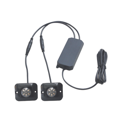 Estrobos Ocultos de 6 LED, Color Rojo/Claro, Ideales para Vehículos Encubierto | X12RW