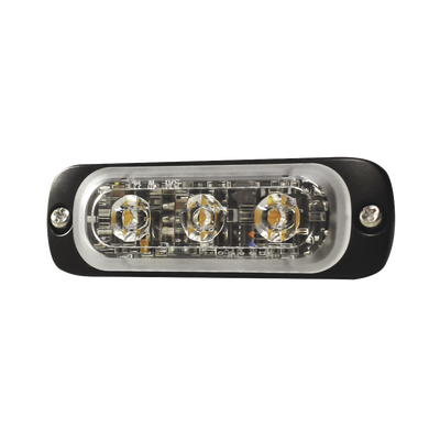 Luz Auxiliar de 3 LED, Ambar, SAE, 12-24 Vcd, Lente transparente | SP3A