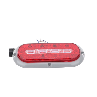 Plafón Ovalado de 7.5" Para Camiones de Transporte, 18 LED Ultra Brillantes, Color Rojo/Claro/Ambar | ED3080AW