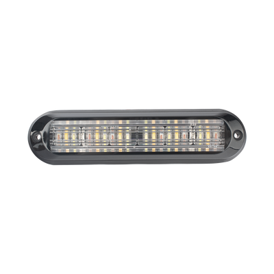 Luz Auxiliar, Ultra Brillante, IP67, 18 LEDs, Tricolor, Color Rojo/Claro/Ambar, con mica transparente y bisel negro | XLT1835RWA