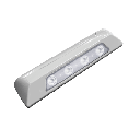 Luz de escena, 4 LED, bisel blanco, 12–24VCD, LED blanco y lente transparente | SPW12-W