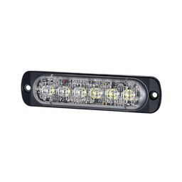 [SP12RB] Luz Auxiliar de 12 LED, Rojo/Azul, SAE, Bisel Negro, Lente Transparente | SP12RB