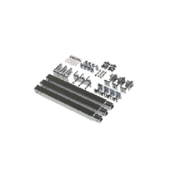 [EPLAMO011X3ST] Caja de accesorios de aluminio  anodizado para montaje VEKTOR8R3M , arreglo 1X4 para techo | EPLAMO011X3ST