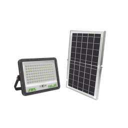 [JLRE-SOL-01-100N] Reflector de  100 W con Panel Solar /  Batería 3.2  V CD / T.C.C. 6 500 K / IP66. | JLRE-SOL-01-100N