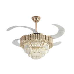 [JLV-042] Ventilador de Techo con Luminario LED de  110 V CA 50/60 Hz /  88 W /4500 Lm / 6500 - 4 000 - 2 700 K /3 Tonos de Luz / 1075 mm / 6 Velocidades /No Dimeable. | JLV-042