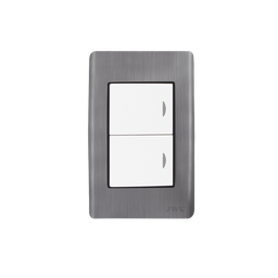 [JTL-E7505] Apagador Doble de 10 A/ 127 V CA ~ 60 Hz /  Placa de Acero. | JTL-E7505