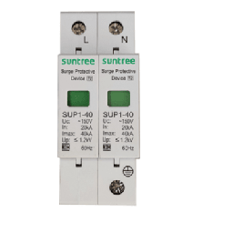 [SUP1H40/220VAC/2P] Supresor de Picos Transitorios de Voltaje, Diseñado Para Sistemas Fotovoltaicos, Uso en Corriente Alterna 220 Vca ,2 Polos. | SUP1H40/220VAC/2P