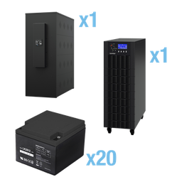 [HSTP3T20K100P-5MIN] UPS Trifásico de 20 kVA/18 kW, Topología Online Doble Conversión, Voltaje de 208/220 Vca de L-L, Respaldo de 5 Minutos al 100% de Carga, Incluye Módulo y Banco de Baterías | HSTP3T20K100P-5MIN