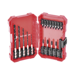 [PST-C010-02] Juego de 18 Puntas y Brocas para Taladro, con Entrada Hexagonal de 1/4", Incluye Estuche. | PST-C010-02
