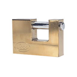 [SYS-L22-C80-ELBB] Candado de acero para Cortina Metálica / Medida 80 mm/ Acabado Latón Brillante / Nivel de Seguridad 6 / Llave Estándar. | SYS-L22-C80-ELBB