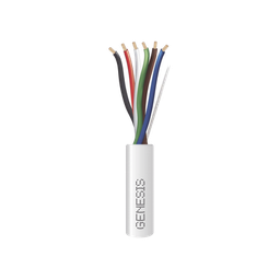 [3116-1012] Carrete de 305 Metros (1000 Pies) / Cable de Cobre / 6 x 18 AWG / Plenum / Para Interior / Color Blanco / Para Aplicaciones de Alarmas de Intrusión/Control de Acceso/ Automatización / Interfonos y Tv Porteros | 3116-1012