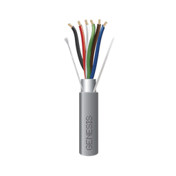 [2206-1109/1000] Bobina de 305 Metros (1000 Pies) de Cable / 6 x 22 AWG Blindado / Riser / Color Gris / Para Aplicaciones de Audio, Seguridad y Control | 2206-1109/1000