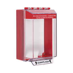 [STI-14210FR-ES] Cubierta Universal De Montaje Superficial, Con Espaciador 1.46", Serie Universal Stopper® Texto De Incendio En Español | STI-14210FR-ES