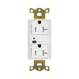 [CAR2S20DTRWH] Receptáculo inalámbrico Lutron VIVE / 20 A, control inteligente en los 2 conectores. | CAR2S20DTRWH