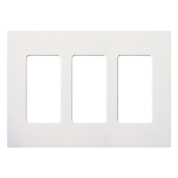 [CW3WH] Tapa Color Blanco para interruptor o dimmer Lutron, 3 gang, limpio y moderno | CW3WH