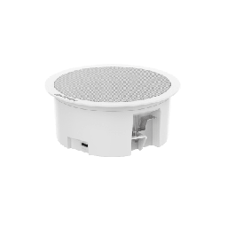 [DS-QAZ1203G1-BE] Bocina (Altavoz) IP con Bluetooth | Montaje en Plafón | 3 Watts | PoE+ | Biblioteca de Audios Pregrabados | Entrada de alarma | Hik-Connect / HikCentral Profesional | Compatible con Bocinas secundarias | DS-QAZ1203G1-BE