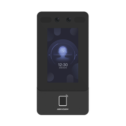 [DS-K1T342MFWX-E1] Terminal Min Moe PoE & WiFi de Reconocimiento Facial y Huella con Lector MIFARE / Exterior IP65  / Hasta 1.5 mts en Lectura de Rostro / Soporta P2P / 1,500 Rostros / 3,000 Huellas / Salida 12 Vcd para Chapa / PoE / SIP Estandar / HIK-IA | DS-K1T342MFWX-E1