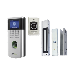 [LF10KITV2] KIT de Control de Acceso LF10/ PUSH / Compatible con ZKBioCVAccess / 1,500 Usuarios / Chapa magnética / Botón de Salida / Tarjeta de proximidad | LF10KITV2
