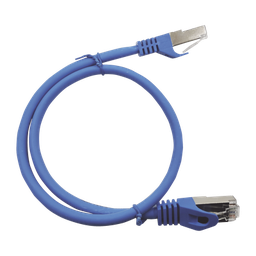 [LP-STP-6A-050-BU] Patch Cord Cat6A 10G Blindado 0.5 Metros (1.64 Pies) Azul | LP-STP-6A-050-BU