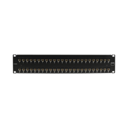[UP6A-F2-48L-RS] Patch Panel Ultramax. UTP, Precargado con Jacks Cat6A, 48 Puertos, Plano, 2U | UP6A-F2-48L-RS