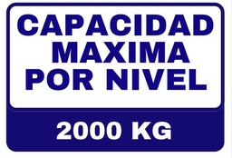SSMART CARTEL CAPACIDAD MÁXIMA 2000KG GRANDE