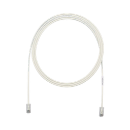 [UTP28X7] Cable de Parcheo UTP Cat6A, CM/LSZH, Diámetro Reducido (28AWG), Color Blanco Mate, 2.13 Metros (7 Pies) | UTP28X7