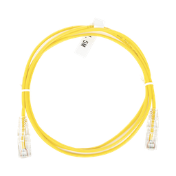 [LP-UT6-150-YE-28] Cable de Parcheo Slim UTP Cat6 - 1.5 Metros (4.92 Pies) Amarillo Diámetro Reducido (28 AWG) | LP-UT6-150-YE-28