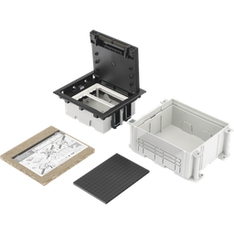 [SM-CPAV-2] Caja de Suelo Simon Serie S / Para Voz, Datos o Contactos Eléctricos / Capacidad para 2 Módulos / Con Registro Integrado para Fijación en Concreto / Profundidad Ajustable de 70 a 100 mm (2.76 a 3.94 pulgadas) / Alta Resistencia Mecánica y Térmica | SM-CPAV-2