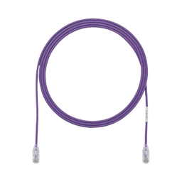 [UTP28SP3VL] Cable de Parcheo TX6, UTP Cat6, Diámetro Reducido (28AWG), Color Violeta, 0.91 Metros (3 Pies) | UTP28SP3VL