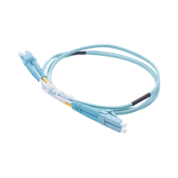 [LP-FOM3-LCLC-R01] Jumper de Fibra Óptica Multimodo OM3 50/125 LC-LC OFNR (Riser), 2.0 mm, Dúplex, Aqua, 1 Metro (3.28 Pies) | LP-FOM3-LCLC-R01