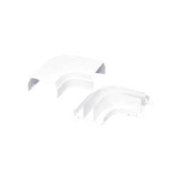 [T45RAIW] Curva de radio controlado, para uso con canaleta T45, Material PVC Rígido, Color Blanco Mate | T45RAIW