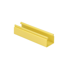 [HS2X2YL6] Canaleta FiberRunner™ 2X2 sin Tapa, de PVC Rígido, Con Orificios de Montaje, Color Amarillo, 1.8 m de Largo | HS2X2YL6