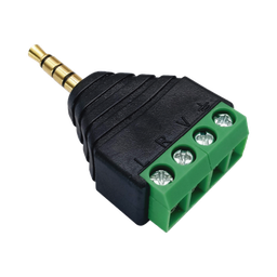 [EP-CON311] Conector de audio de 3.5mm macho a terminal de tornillo de 4 pines | EP-CON311