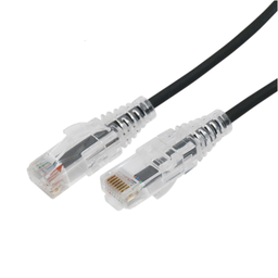 [LP-UT6A-100-BK28] Cable de Parcheo Slim UTP Cat6A - 1 Metro (3.28 Pies) Negro, Diámetro Reducido (28 AWG) | LP-UT6A-100-BK28