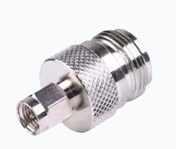 SSMELE Adaptador en Linea de Conector SMA Macho a N Hembra, Niquel/ Oro/ Teflón.Modelo: RSA-3452