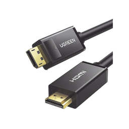 [10203] Cable DP Macho a HDMI Macho / Longitud 3 Metros (9.84 Pies) / Soporta 4K@30Hz / Soporta 3D / Cobre EstaÑado 28AWG / Blindaje Interno MÚltiple / TransmisiÓn Unidireccional / BotÓn de LiberaciÓn / Chip de Última GeneraciÓn | 10203