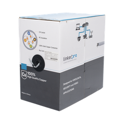 [PRO-CAT-5E-V2] Bobina de Cable de 305 Metros (1000 Pies), Cat5e, Alto Desempeño, de Color Gris, UL, para Aplicaciones en Video Vigilancia, Redes de Datos. Uso Interior | PRO-CAT-5E-V2