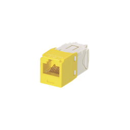 [CJ688TGYL] Conector Jack RJ45 Estilo TG, Mini-Com, Categoría 6, de 8 Posiciones y 8 Cables, Color Amarillo | CJ688TGYL