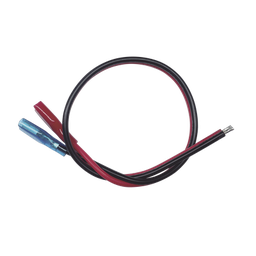 [CBRNF1P30D] Cables en Paquete Dual / Cable Rojo y Negro / 30 cm (11.81 Pulgadas) / Terminal F1 en un Extremo / Puntas Libres en el Otro / Conexión a Baterías de Respaldo | CBRNF1P30D