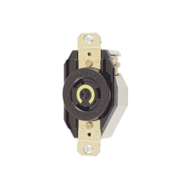 [HUB-HBL2310] Receptáculo de Media Vuelta Industrial para Empotrar de 20 A 125 V CA 2 Polos 3 Hilos (NEMA L5-20R) | HUB-HBL2310