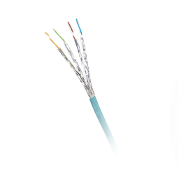 [ISX6X04ATL-LED] Bobina de Cable Blindado S/FTP Categoría 6A, Uso Industrial con Resistencia al Aceite, Rayos UV y Abrasión, Multifilar (Flexible), Color Azul Cerceta, Bobina de 500 Metros (1640 Pies) | ISX6X04ATL-LED