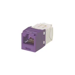 [CJ688TGVL] Conector Jack RJ45 Estilo TG, Mini-Com, Categoría 6, de 8 Posiciones y 8 Cables, Color Violeta | CJ688TGVL