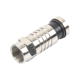 [TT-CON-509-RG59] Conector F Macho de Compresión para cable RG-59, Cuerpo de Bronce Niquelado. | TT-CON-509-RG59